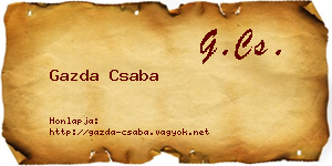 Gazda Csaba névjegykártya