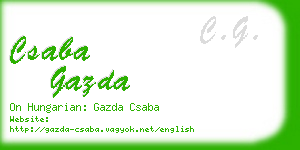 csaba gazda business card